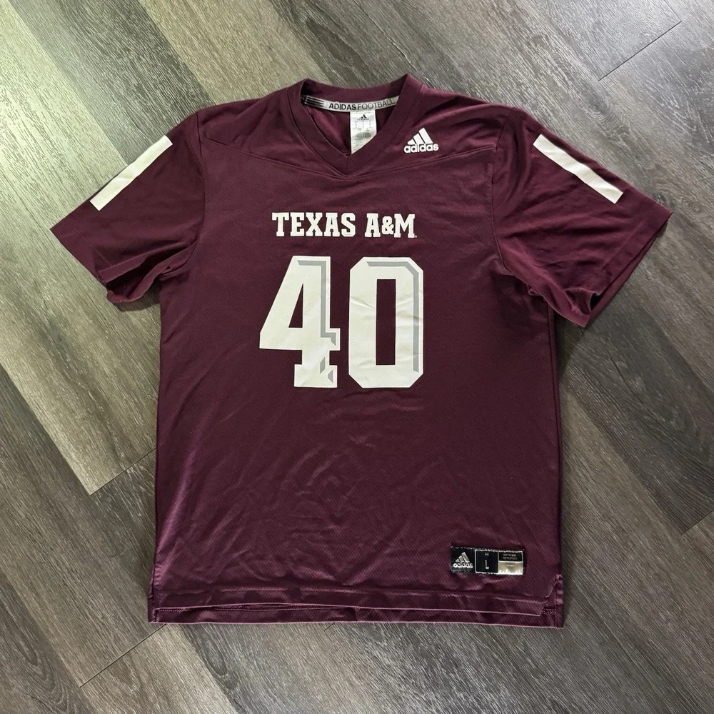 Adidas VON MILLER #40 Texas A&M Aggies Jersey Mens L